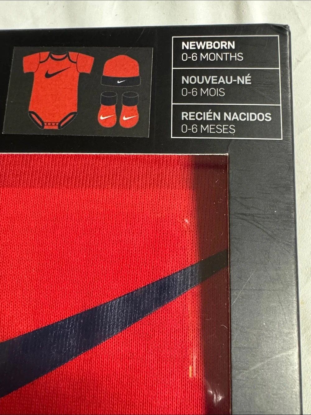Nike Red Undershirt 3-Piece Set with Navy Swoosh - Picture 3 of 4